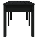 Banc de jardin à 2 places noir 159,5x44x45cm bois massif de pin