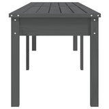 Banc de jardin à 2 places gris 203,5x44x45cm bois massif de pin