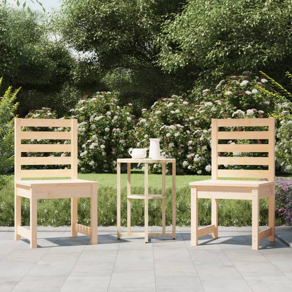 Chaises de jardin lot de 2 50x48x91,5 cm bois massif de pin