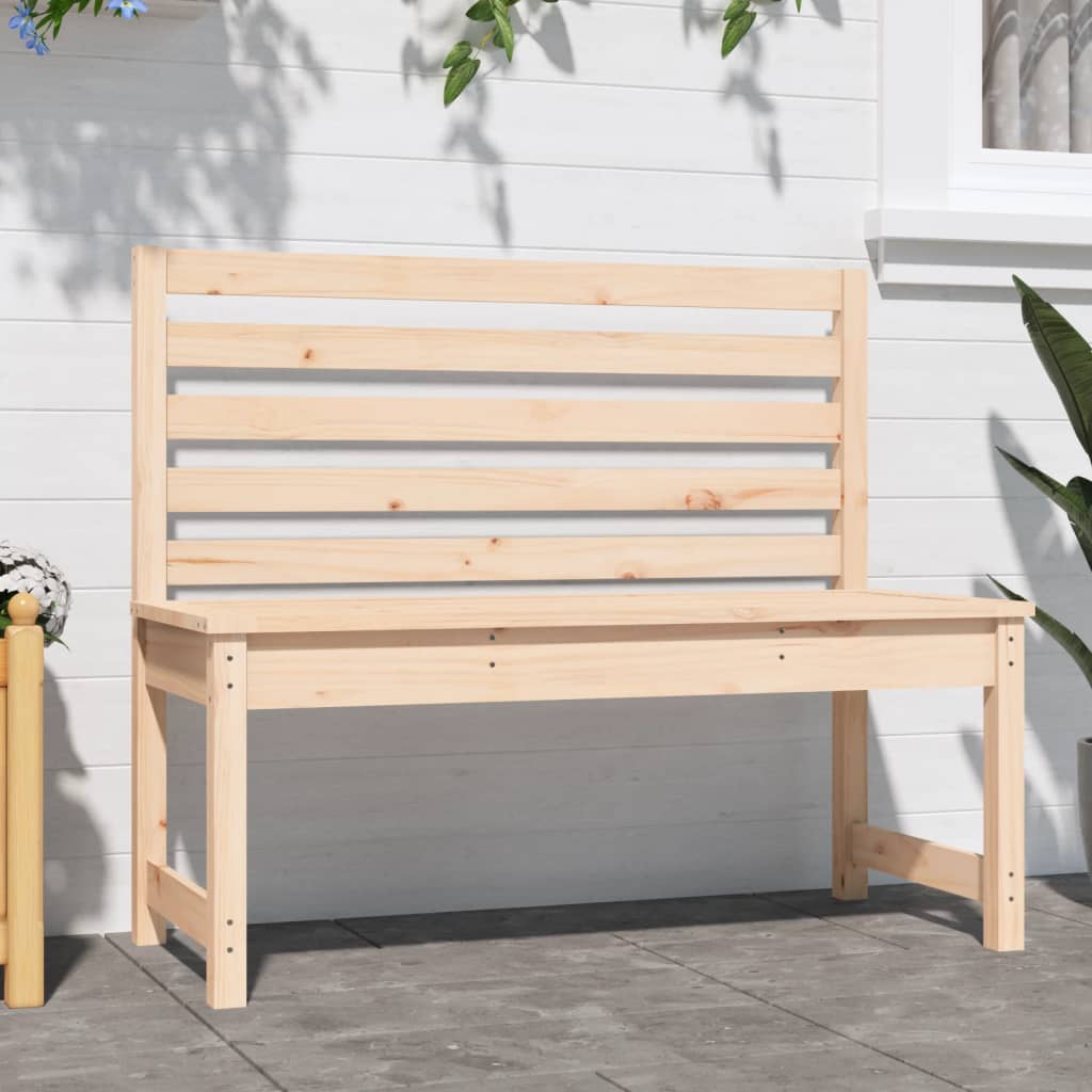 Banc de jardin 109 cm bois massif de pin