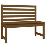 Banc de jardin marron miel 109 cm bois de pin massif