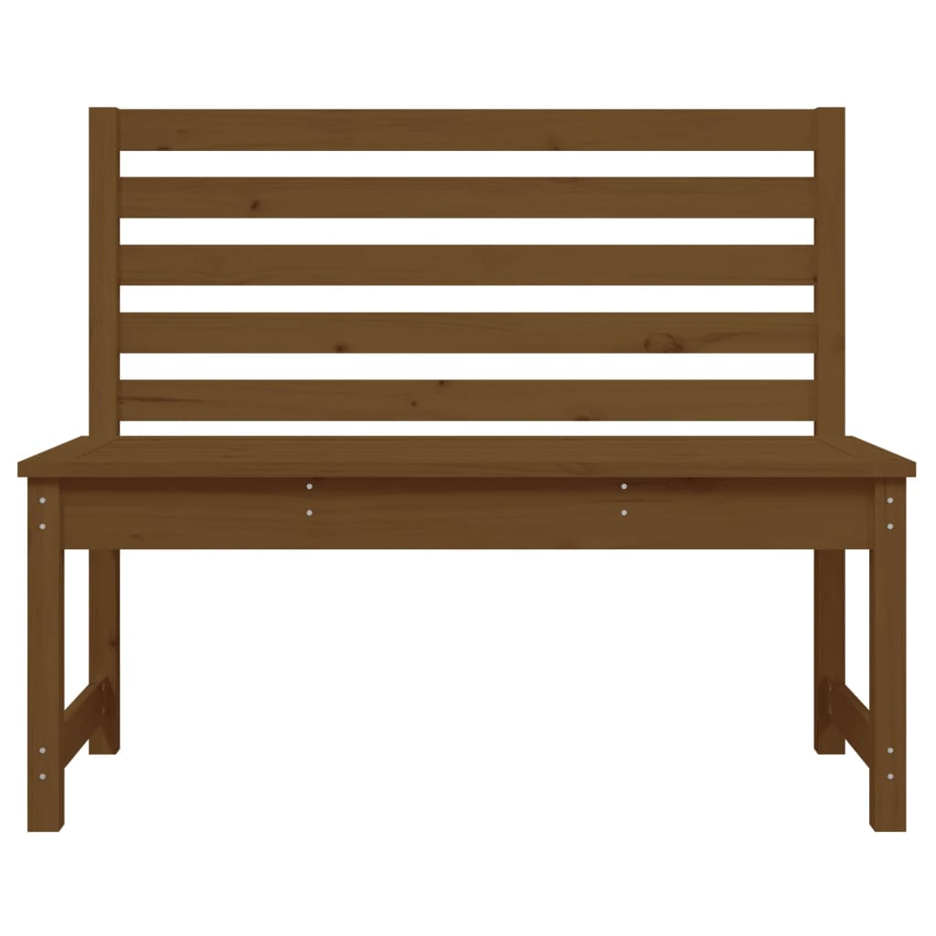 Banc de jardin marron miel 109 cm bois de pin massif