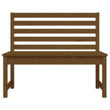 Banc de jardin marron miel 109 cm bois de pin massif