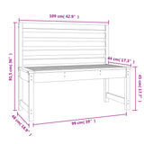 Banc de jardin 109 cm bois massif de douglas