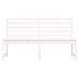 Banc de jardin blanc 157,5 cm bois massif de pin