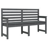 Banc de jardin gris 159,5x48x91,5 cm bois massif de pin