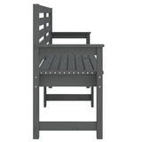 Banc de jardin gris 159,5x48x91,5 cm bois massif de pin