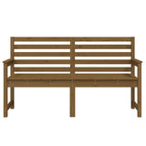 Banc de jardin marron miel 159,5x48x91,5 cm bois de pin massif