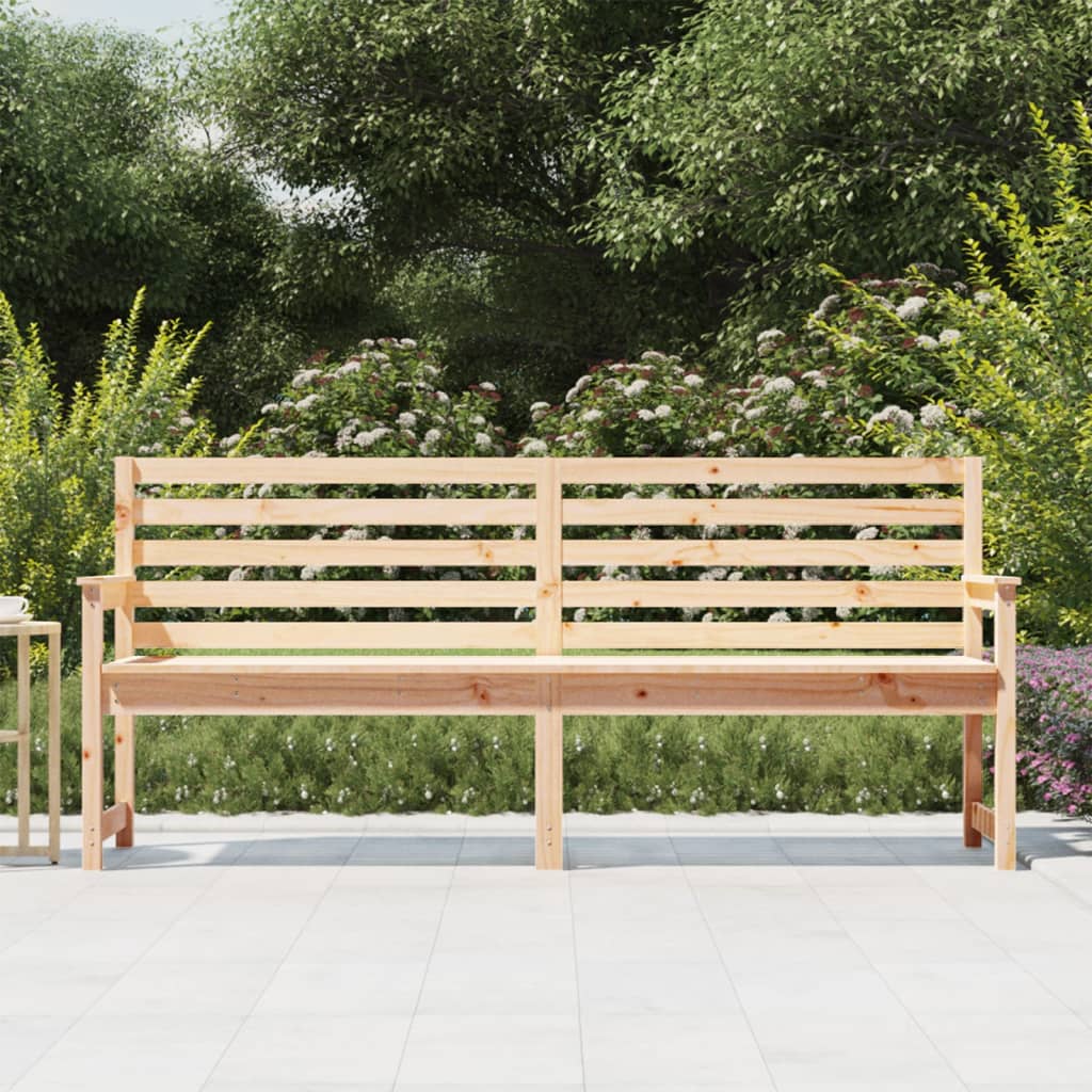 Garden bench 203.5x48x91.5 cm solid pine wood