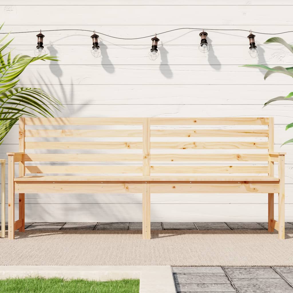 Garden bench 203.5x48x91.5 cm solid pine wood