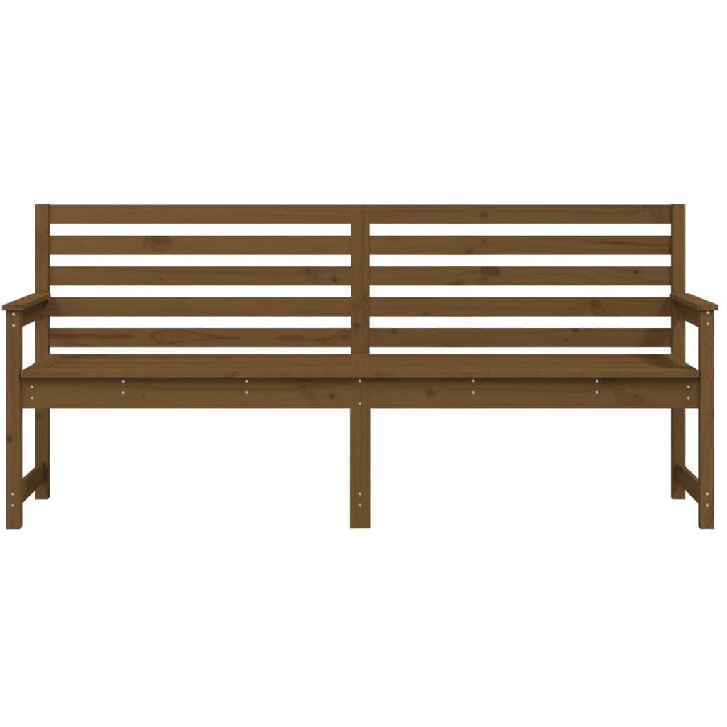 Banc de jardin marron miel 203,5x48x91,5 cm bois de pin massif