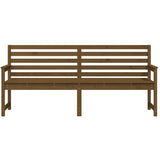 Banc de jardin marron miel 203,5x48x91,5 cm bois de pin massif