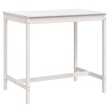 Table de jardin blanc 121x82,5x110 cm bois massif de pin