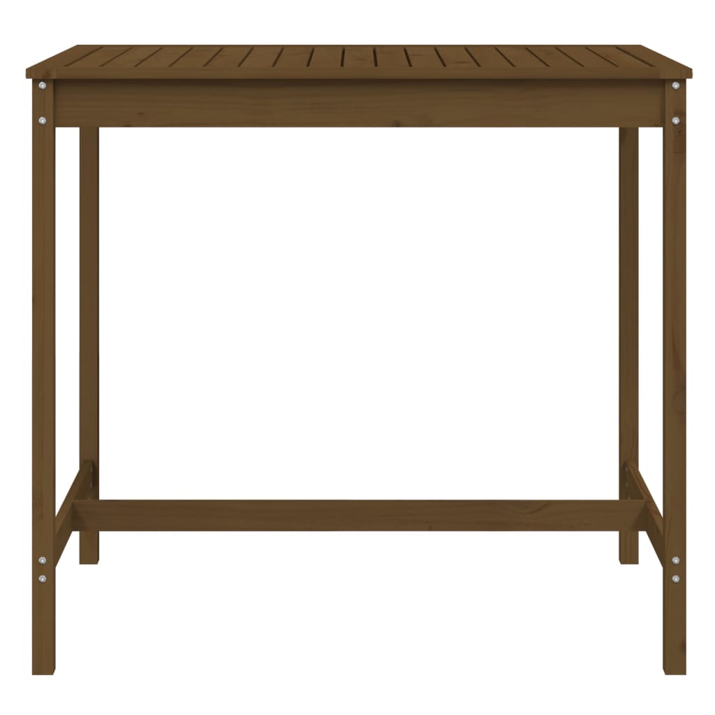 Table de jardin marron miel 121x82,5x110 cm bois massif de pin