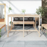 Table de jardin 159,5x82,5x110 cm bois massif de pin