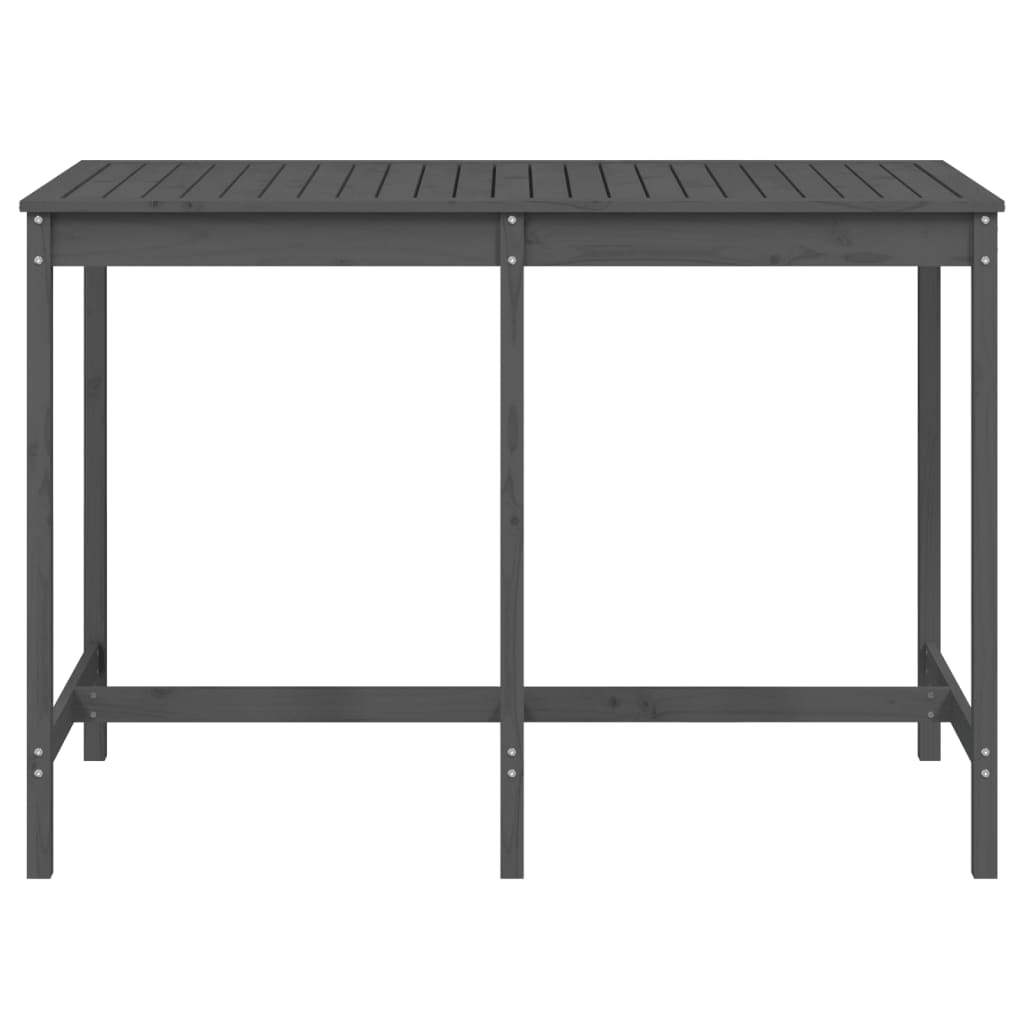 Table de jardin gris 159,5x82,5x110 cm bois massif de pin