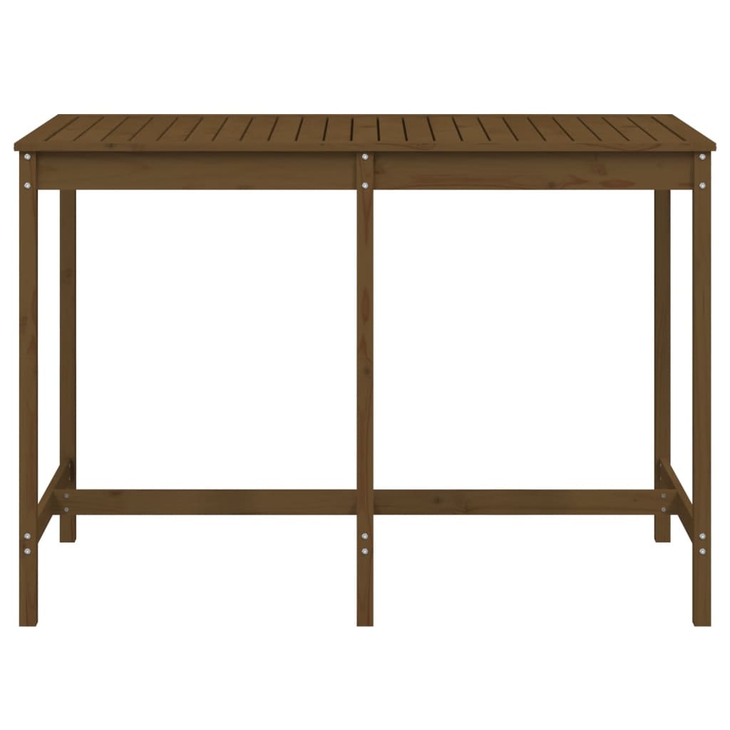 Table de jardin marron miel 159,5x82,5x110cm bois massif de pin