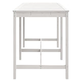 Table de jardin blanc 203,5x90x110 cm bois massif de pin