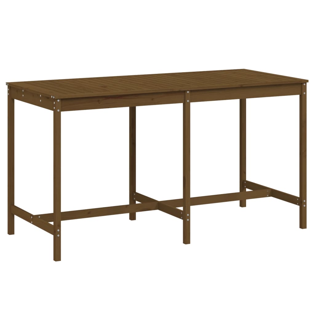 Honey brown garden table 203.5x90x110 cm solid pine wood