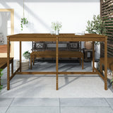 Honey brown garden table 203.5x90x110 cm solid pine wood