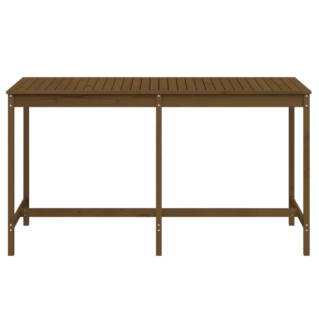 Table de jardin marron miel 203,5x90x110 cm bois massif de pin