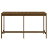 Honey brown garden table 203.5x90x110 cm solid pine wood