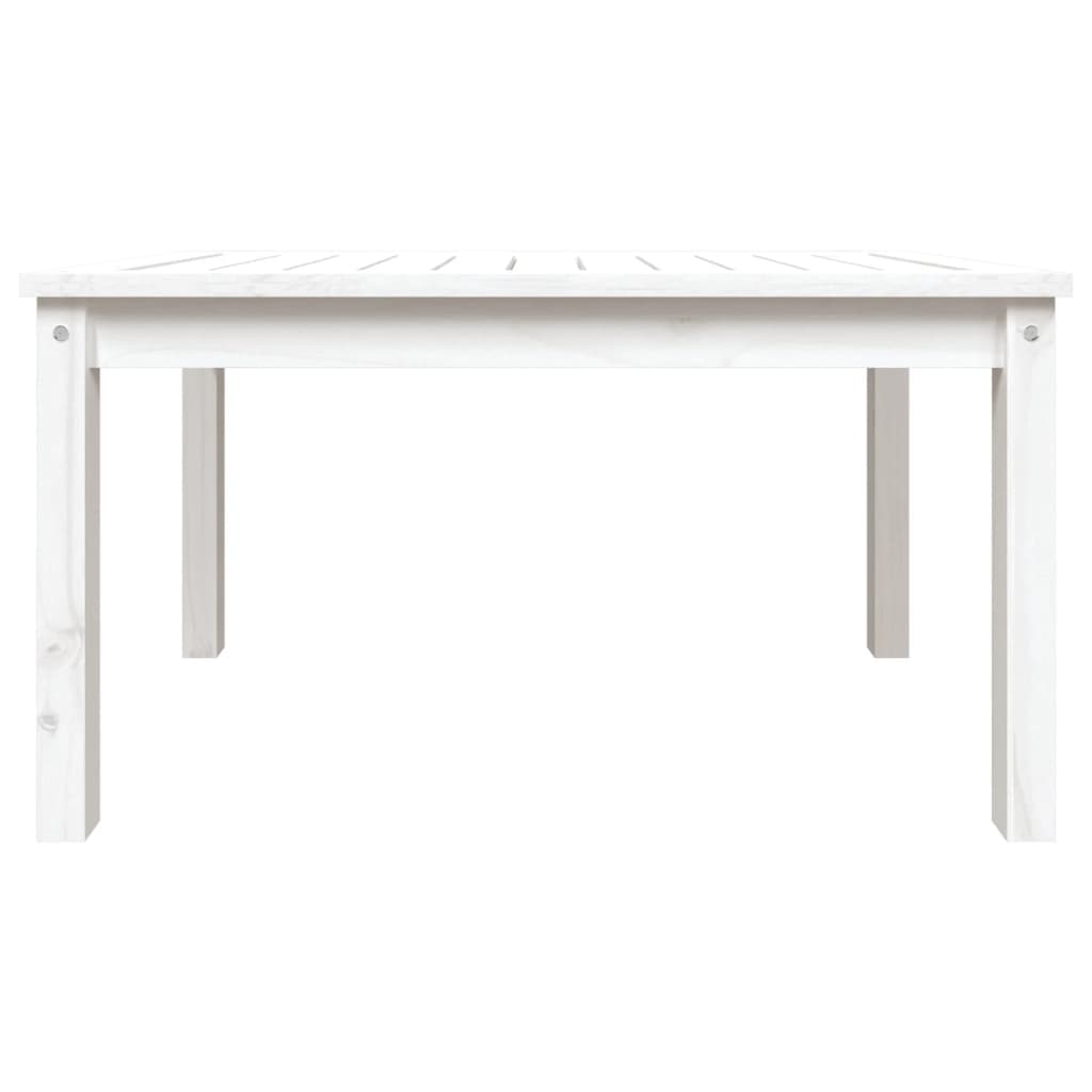 Table de jardin blanc 82,5x50,5x45 cm bois massif de pin