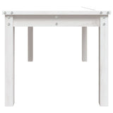 Table de jardin blanc 82,5x50,5x45 cm bois massif de pin