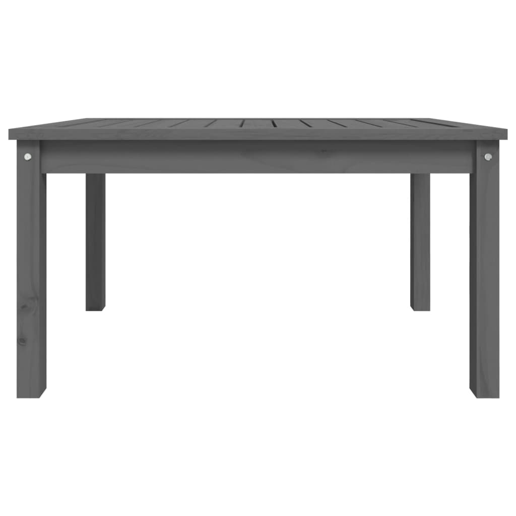 Table de jardin gris 82,5x50,5x45 cm bois massif de pin