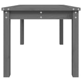 Grey garden table 82.5x50.5x45 cm solid pine wood