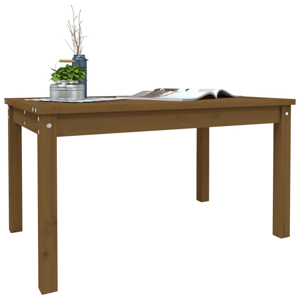 Table de jardin marron miel 82,5x50,5x45 cm bois massif de pin