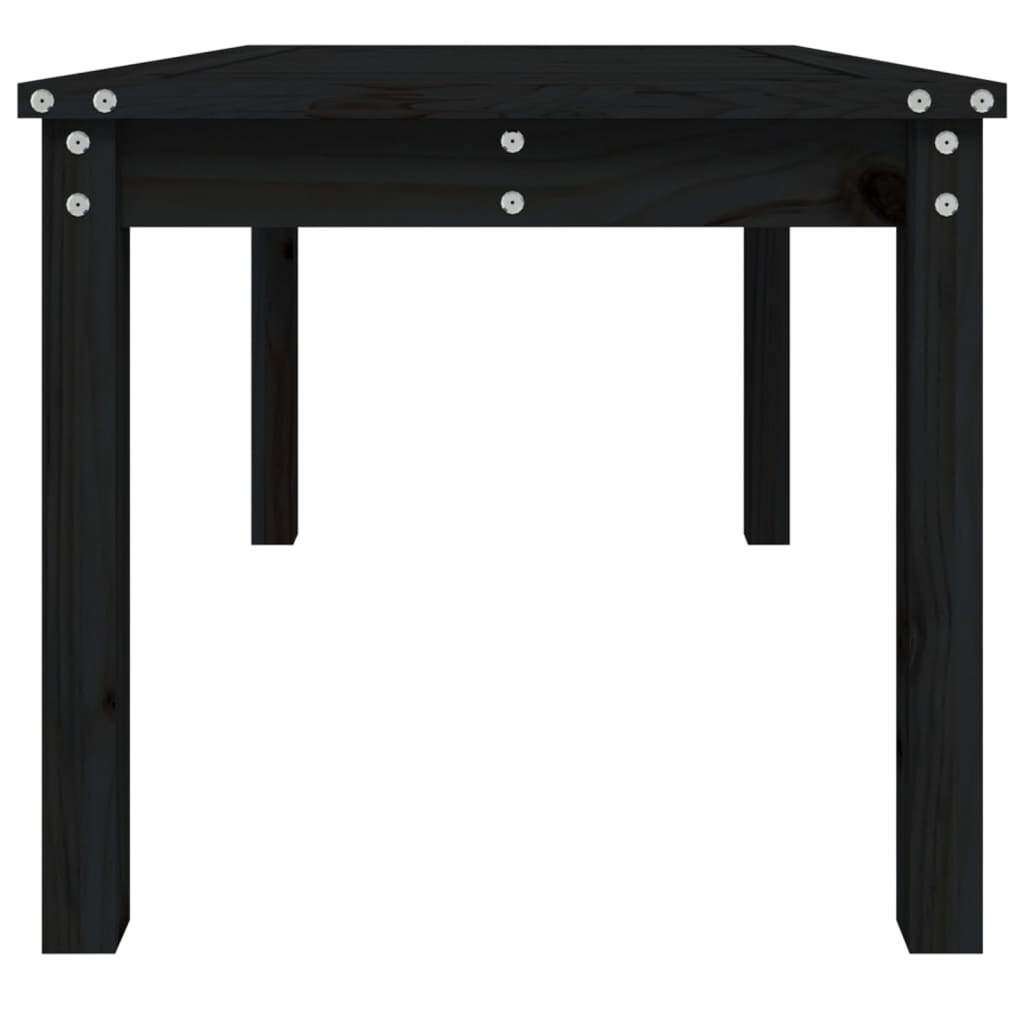 Table de jardin noir 82,5x50,5x45 cm bois massif de pin