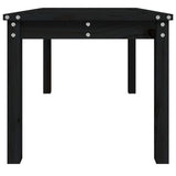 Table de jardin noir 82,5x50,5x45 cm bois massif de pin