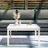 Table de jardin blanc 82,5x82,5x45 cm bois massif de pin