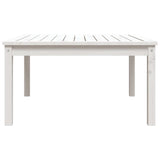 Table de jardin blanc 82,5x82,5x45 cm bois massif de pin