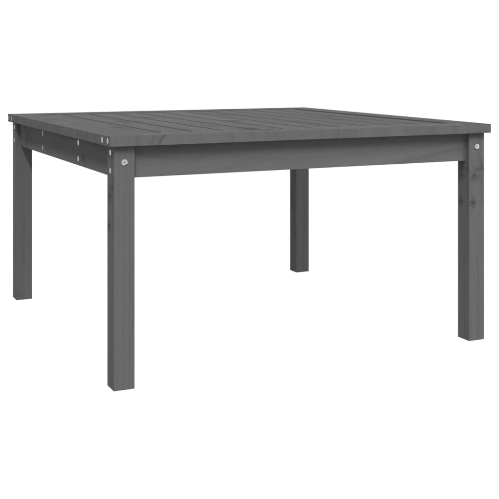 Table de jardin gris 82,5x82,5x45 cm bois massif de pin