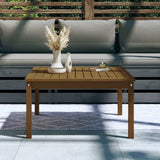 Table de jardin marron miel 82,5x82,5x45 cm bois massif de pin