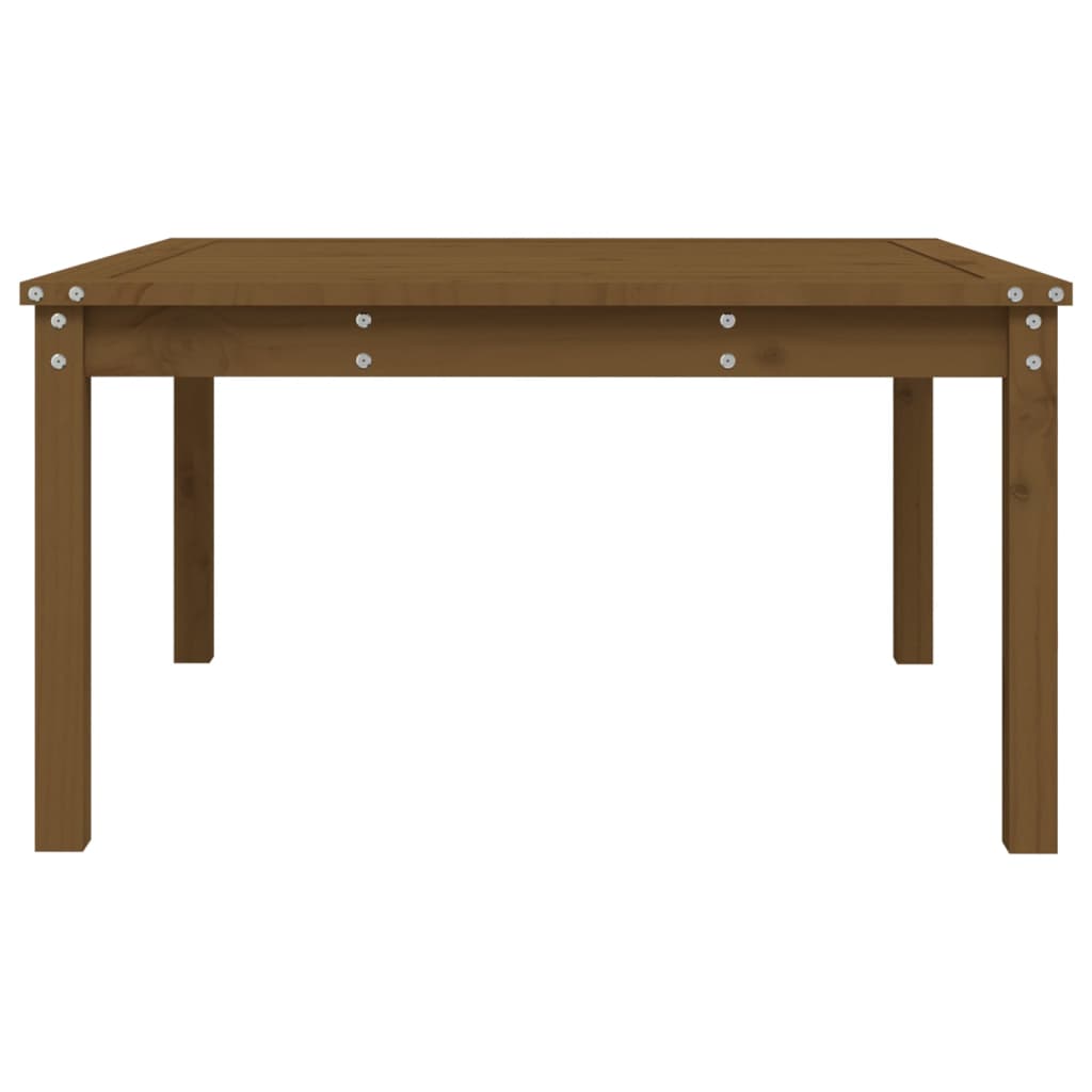 Table de jardin marron miel 82,5x82,5x45 cm bois massif de pin