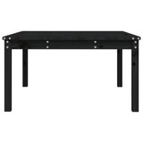 Table de jardin noir 82,5x82,5x45 cm bois massif de pin