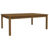 Table de jardin marron miel 121x82,5x45 cm bois massif de pin