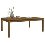 Table de jardin marron miel 121x82,5x45 cm bois massif de pin