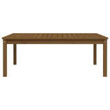 Table de jardin marron miel 121x82,5x45 cm bois massif de pin