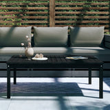 Table de jardin noir 121x82,5x45 cm bois massif de pin