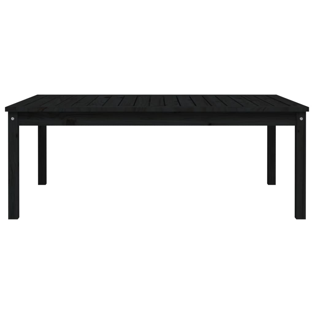 Table de jardin noir 121x82,5x45 cm bois massif de pin