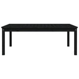 Table de jardin noir 121x82,5x45 cm bois massif de pin