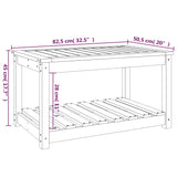 Table de jardin gris 82,5x50,5x45 cm bois massif de pin