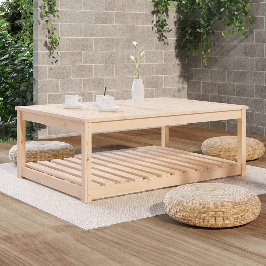 Table de jardin 121x82,5x45 cm bois massif de pin