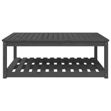 Table de jardin gris 121x82,5x45 cm bois massif de pin