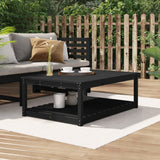 Table de jardin noir 121x82,5x45 cm bois massif de pin