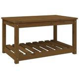 Honey brown garden table 82.5x50.5x45 cm solid pine wood